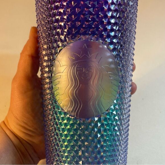 Starbucks rare collectible Studded Blue Ombre 24oz Plastic Cold Cup 2021 - Picture 6 of 11